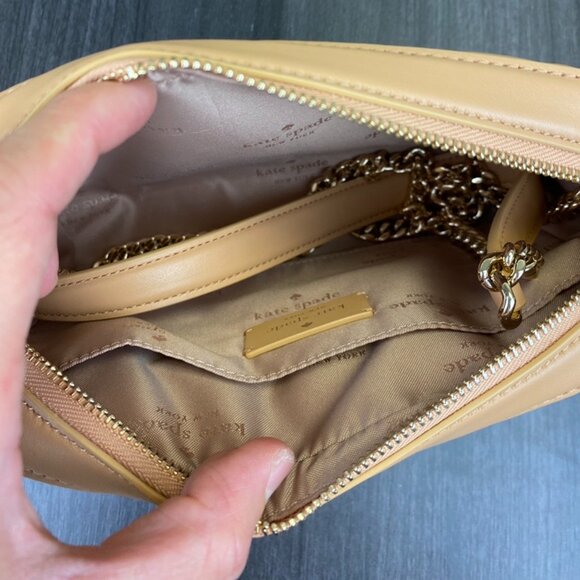 Kate Spade KG425 Carey Smooth Quilted Mini Camera Bag, Tiramisu M - Picture 2 of 5